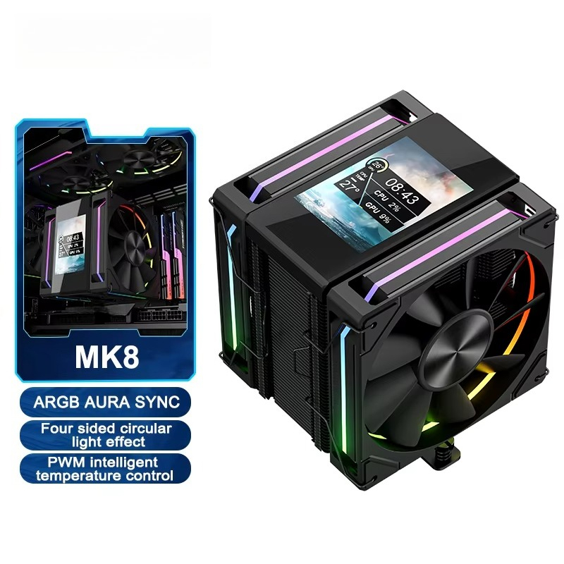 Cpu Air Cooler Dual Tower 6 Heatpipe - Power Train X-GAMERX MK8 CPU Cooler