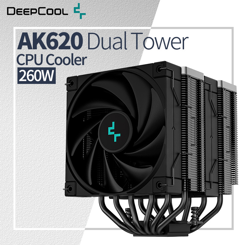 Cpu Air Cooler Dual Tower 6 Heatpipe - DeepCool AK620 Twin Towers CPU Air