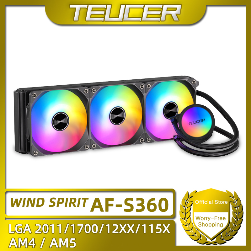 Liquid Cooling Radiator 360 - TEUCER AF-S360 CPU Water Cooling Cooler