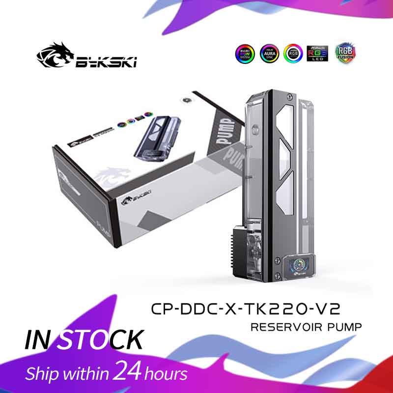 Aio Pump Reservoir Combo - Bykski CP-DDC-X-TK180-V2/CP-DDC-X-TK220,RGB Vuông AIO Warer Bơm