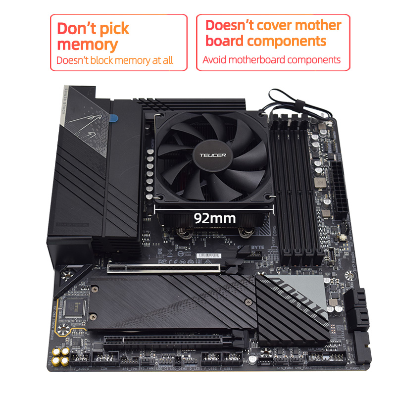Teucer Height 45mm CPU Cooler  - đánh giá và giá Cpu Cooler Low Profile Itx