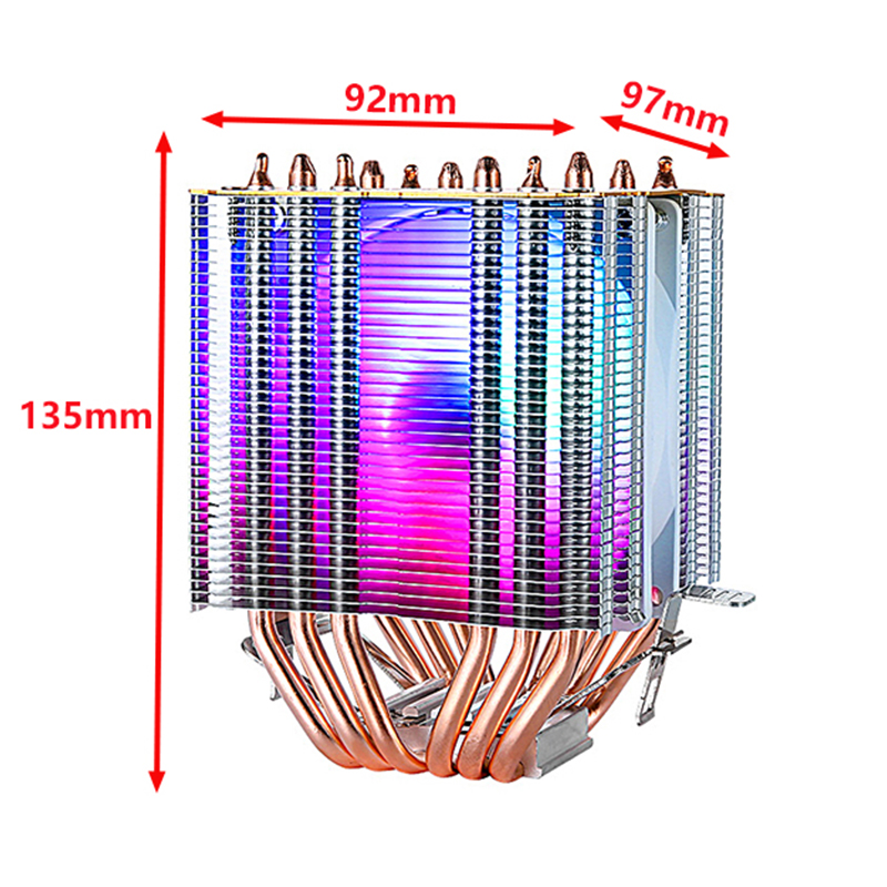 XUANFENG Computer Air Cooling  - đánh giá và giá Cpu Air Cooler Dual Tower 6 Heatpipe