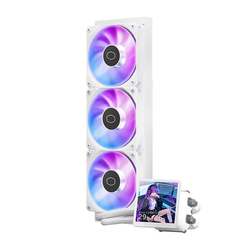 Coolermaster B360 LCD 360 WHIT - đánh giá và giá Liquid Cooling Radiator 360