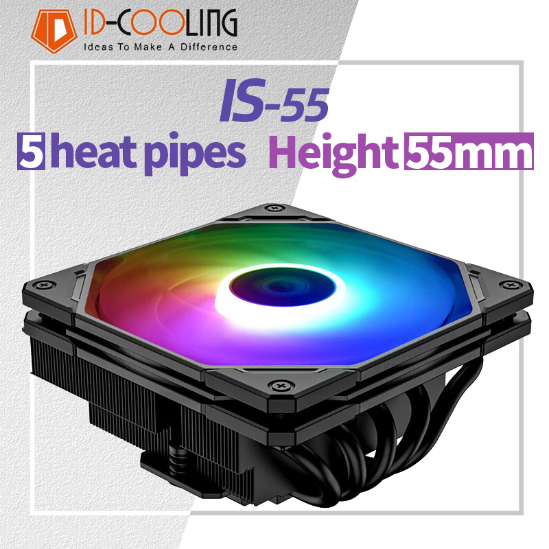 ID-COOLING IS-55 5Heatpipe CPU - đánh giá và giá Cpu Cooler Low Profile Itx