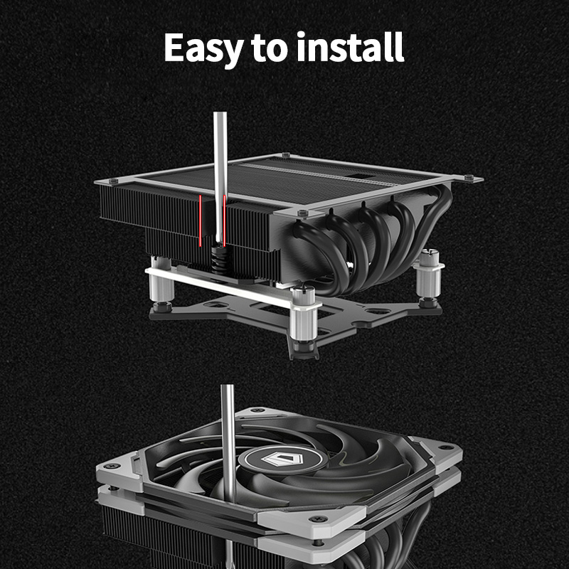 ID-COOLING IS-55 5Heatpipe CPU - đánh giá và giá Cpu Cooler Low Profile Itx