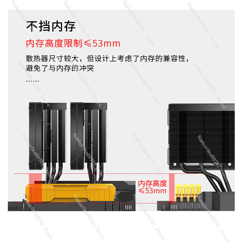 Dual Tower CPU Air Cooler JF15 - đánh giá và giá Cpu Air Cooler Dual Tower 6 Heatpipe